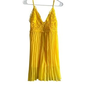 NWT Yellow Pleated Romper PTP 15.5” by Available by Angela Fashion